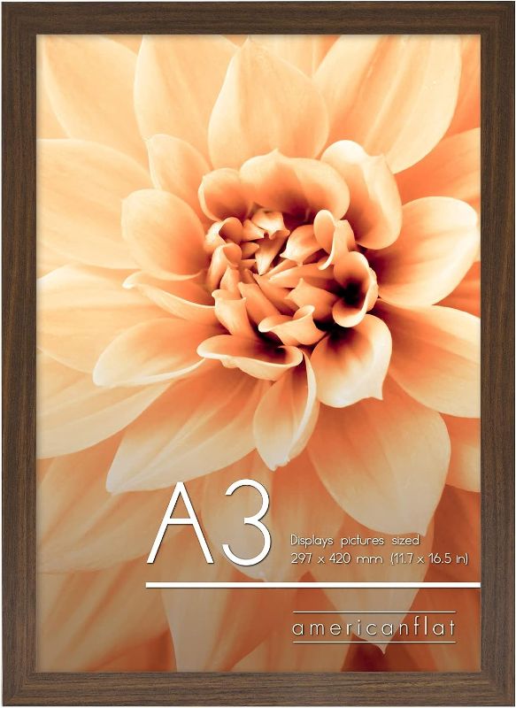 Photo 1 of Americanflat A3 Picture Frame in Walnut - Composite Wood with Shatter Resistant Glass - Horizontal and Vertical Formats for Wall - 11.7 x 16.5 in
Visit the Americanflat Store