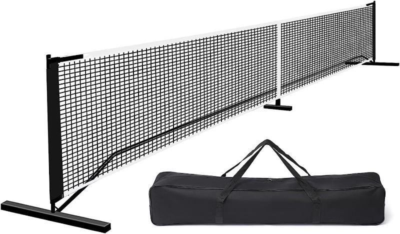 Photo 1 of DULCE DOM Pickleball Net Portable Outdoor, 22 FT Pickleball Nets USAPA Regulation Full Size, Pickle Ball Game Net System with Carrying Bag for Driveway Backyards, with Court Marking Kit & Paddles