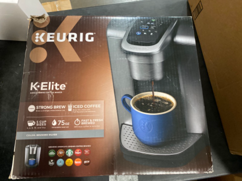 Photo 3 of Keurig K-Elite Single Serve K-Cup Pod Coffee Maker - Brushed Silver