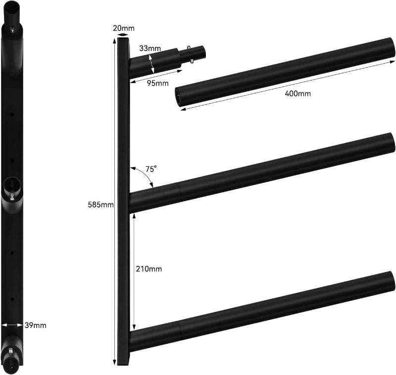 Photo 2 of TWO STONES Surfboard Racks for The Wall, Surfboard Rack Hanger Works as a Shortboard, Skimboard & Longboard Hanger or Stand (CJ-OT2202)
