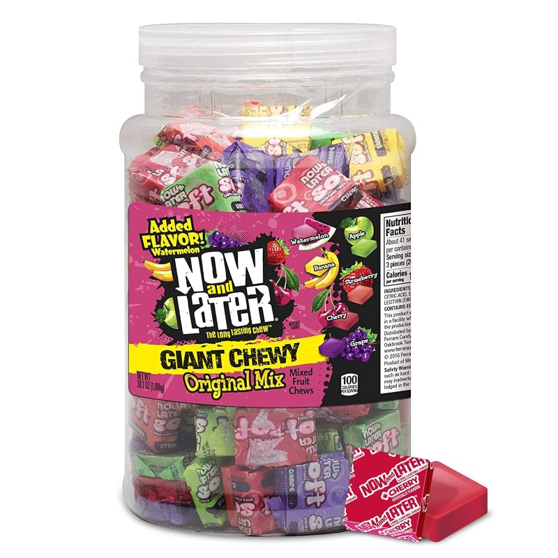 Photo 1 of NOW&LATER SOFT GIANT ASSORTED- Jar ( 120 in a Pack )