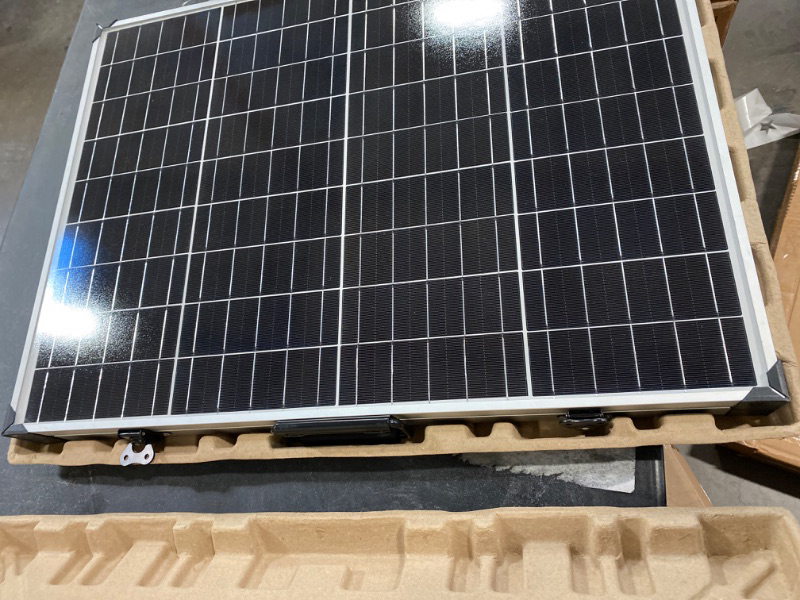 Photo 2 of (NO GENERATOR JUST SOLAR PANELS!!!) ***1 solar panel only***
100-Watt Solar Panel - Portable & Foldable, Eco-Friendly Solar Power, USB Port to Charge Phones & Devices, Durable Frame, 2 Panels for 2X Power, Great As Camping Gear & RV Solar Panels