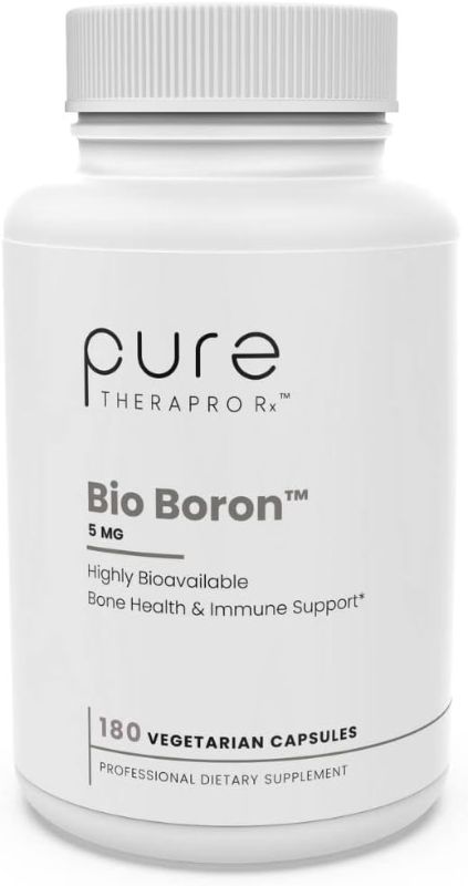 Photo 1 of Pure TheraPro Rx Bio Boron, 5mg/Capsule, 180 Capsules, Bororganic Glycine Boron Supplements for Men & Women, Vegan Mineral Supplements for Bones, Cardiovascular Function & Immunity Support