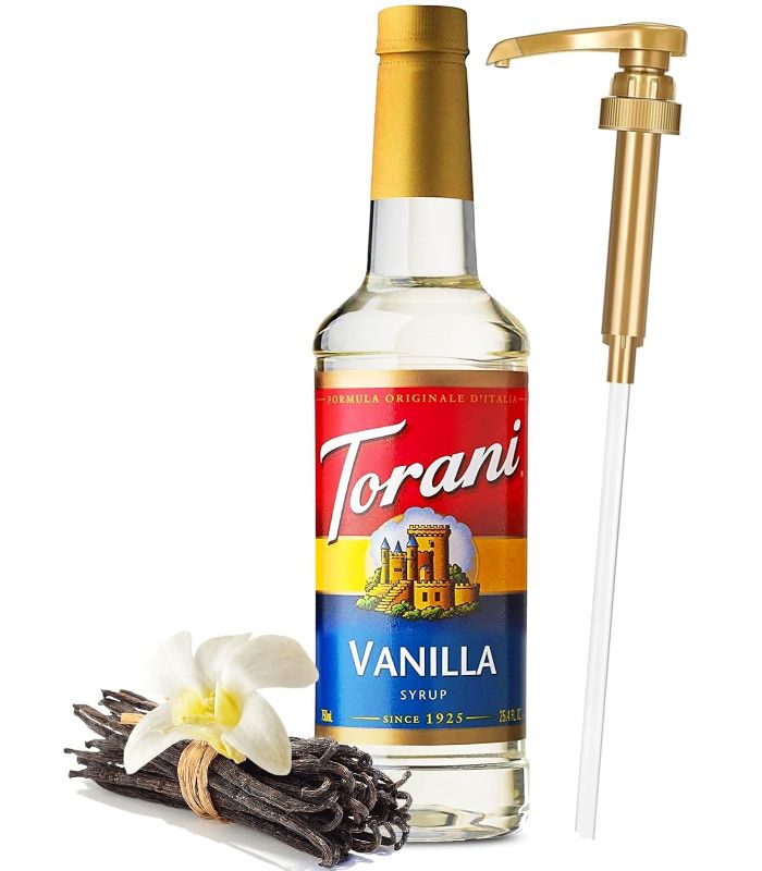 Photo 1 of Torani Vanilla Syrup with Pump 25.4 Ounces