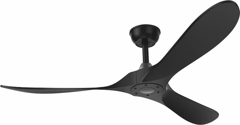 Photo 1 of alescu Ceiling Fan 52" with Remote Control,Modern Reversible DC Motor for Patio Bedroom Living Room Outdoor Ceiling Fans Black