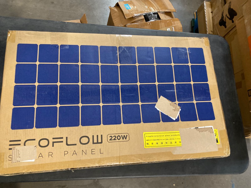 Photo 2 of EF ECOFLOW 220Watt Bifacial Foldable Solar Panel, Complete with Adjustable Kickstand, Waterproof IP68 & Durable for Off The Grid Living