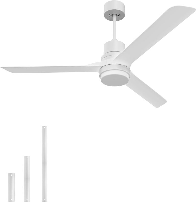 Photo 1 of BECLOG Ceiling Fans with Lights and Remote, 52" Ceiling Fan Modern Noiseless Reversible DC Motor for Patio Farmhouse Bedroom Indoor/Outdoor