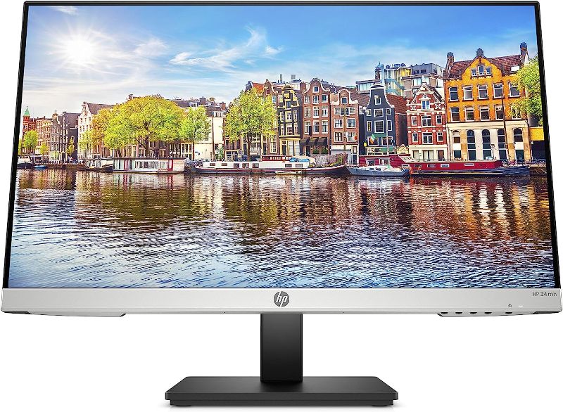 Photo 1 of HP 24mh FHD Computer Monitor with 23.8-Inch IPS Display (1080p) - Built-In Speakers and VESA Mounting - Height/Tilt Adjustment for Ergonomic Viewing - HDMI and DisplayPort - (1D0J9AA#ABA)