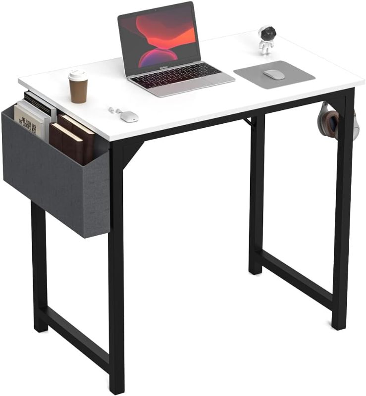 Photo 1 of DUMOS 31" Inch Office Small Computer Desk Modern Simple Style Writing Study Work Table for Home Bedroom - White
