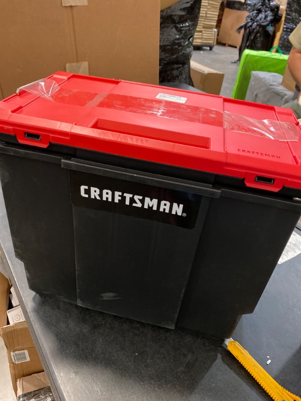 Photo 3 of CRAFTSMAN 19-in. 3-in-1 Rolling Tool Box with Wheels, Red, Plastic, Lockable (CMST18614)