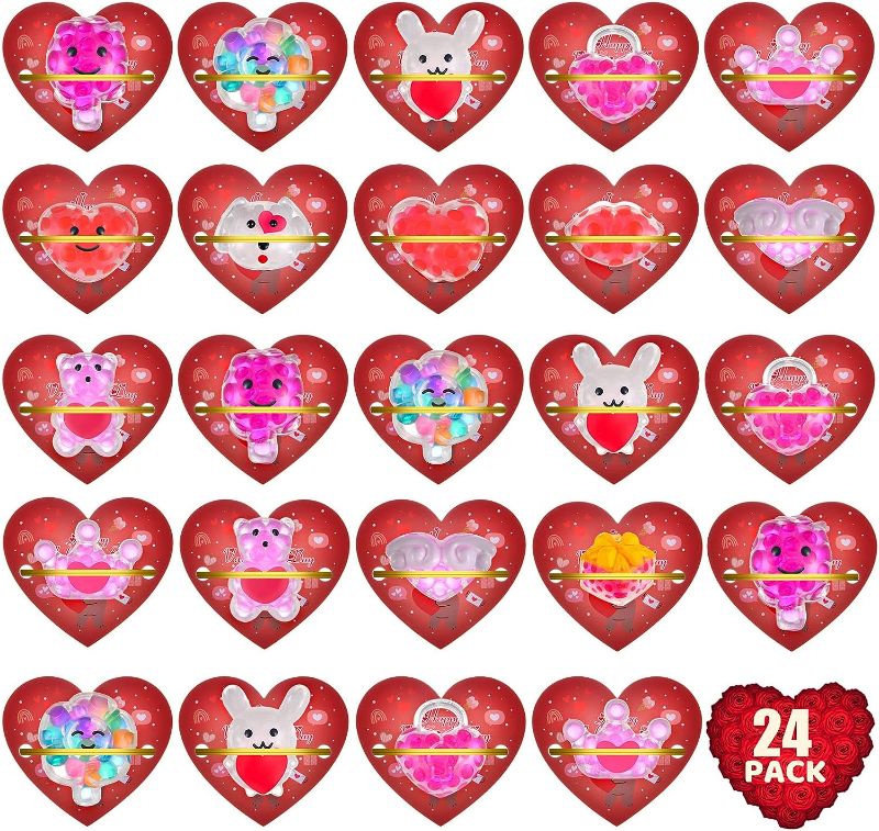 Photo 1 of 24 Pcs Valentines Ornament with Squeeze Toys