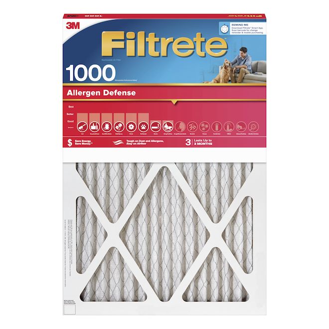 Photo 1 of 118802 16 X 25 X 2 in. 1000MPR Filtrete Electrostatic Air Filter, Case of 4

