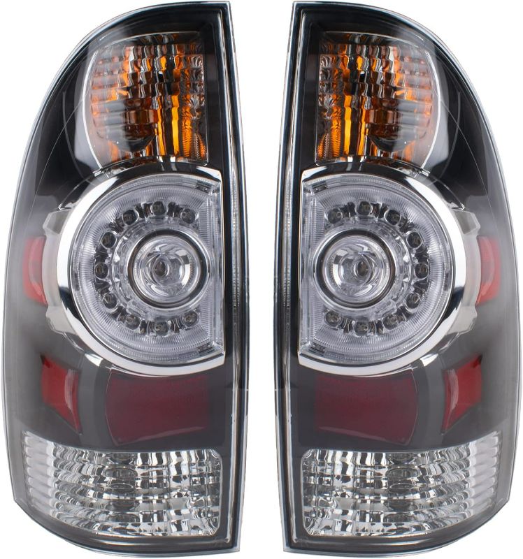 Photo 1 of REFERE TO ACTUAL PHOTO, Boine Compatible With 2005-2015 Toyota Tacoma Pickup Driver and Passenger Side Tail Light LED Lens - Bulb and Harness Included 8155004160 8156004160