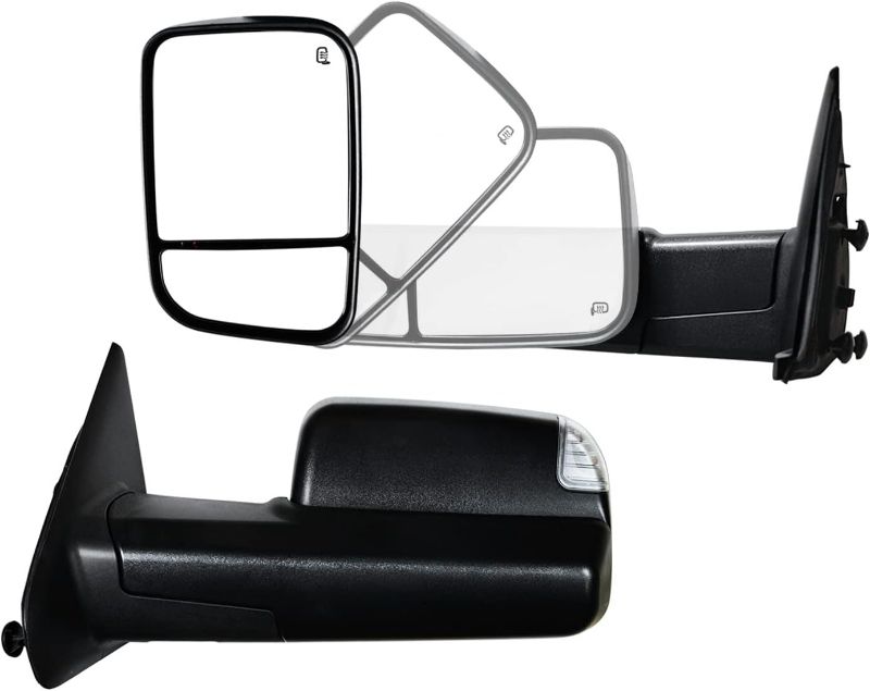 Photo 1 of REFER TO ACTUAL IMAGE, SUPDM Pair Towing Mirrors, Heated Black Housing Set Left+Right 