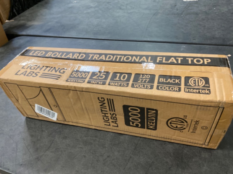 Photo 3 of KED Bollard 500k Black Traditional Flat Top NEW