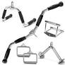 Photo 1 of 8 Pieces Home Gym Cable Attachment Handle Machine Exercise Chrome PressDown Strength Training Home Gym Attachments NEW 