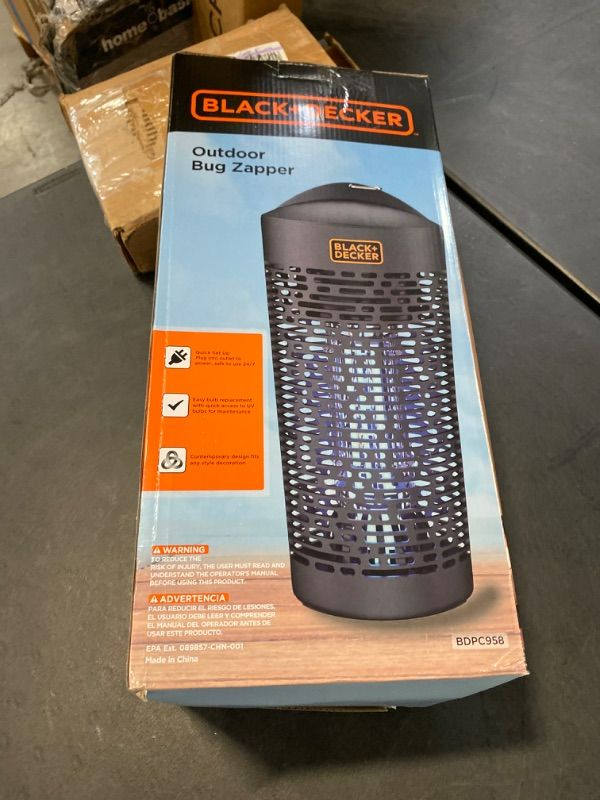 Photo 3 of BLACK+DECKER Bug Zapper- Mosquito Repellent & Fly Traps for Indoors- Mosquito Zapper & Killer- Gnat Trap- Bug Catcher for Insects Outdoor Half Acre Coverage for Home Backyard, Patio & More
