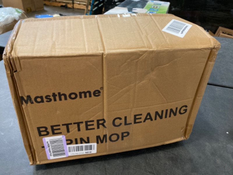 Photo 1 of Masthome Mop and Bucket with Wringer Set, Spin Mops with Bucket and Foot Pedal, 360 Spin Mop and Bucket with 5 Microfiber Mop Pads and 5 Cleaning Cloth
