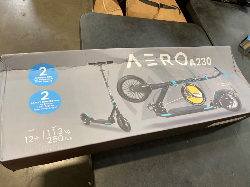 Photo 3 of Aero Big Wheels Kick Scooter for Kids 8 Years Old, Teens 12 Years and up, Youth and Adults. Commuter Scooters with Shock Absorption, Lightweight, Foldable and Height Adjustable