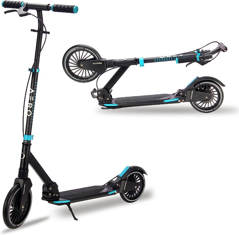 Photo 1 of Aero Big Wheels Kick Scooter for Kids 8 Years Old, Teens 12 Years and up, Youth and Adults. Commuter Scooters with Shock Absorption, Lightweight, Foldable and Height Adjustable
