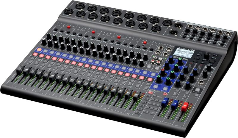 Photo 1 of Zoom LiveTrak L-20 Digital Mixer & Multitrack Recorder, 20-Input/ 22-Channel SD Card Recorder, 22-in/4-out USB Audio Interface, 6 Customizable Outputs, Wireless iOS Control
