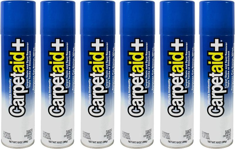 Photo 1 of 10 Oz. CarpetAid+ Carpet Stain Remover & Spot Cleaner (Pack of 6 Cans): Easily and Effectively Remove Food, Drink, Dirt, Mud, Pet, and Other Stubborn Stains Instantly; No Rubbing or Scrubbing NEW 
