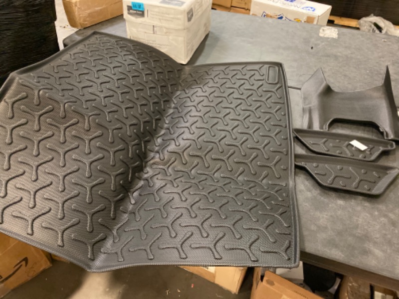 Photo 2 of Mixsuper Custom Fit Floor Mats & Cargo Liner for 2021-2023 Volkswagen ID.4 VW ID4 All Weather 2 Row Floor Liners and Trunk Mat Set Black
