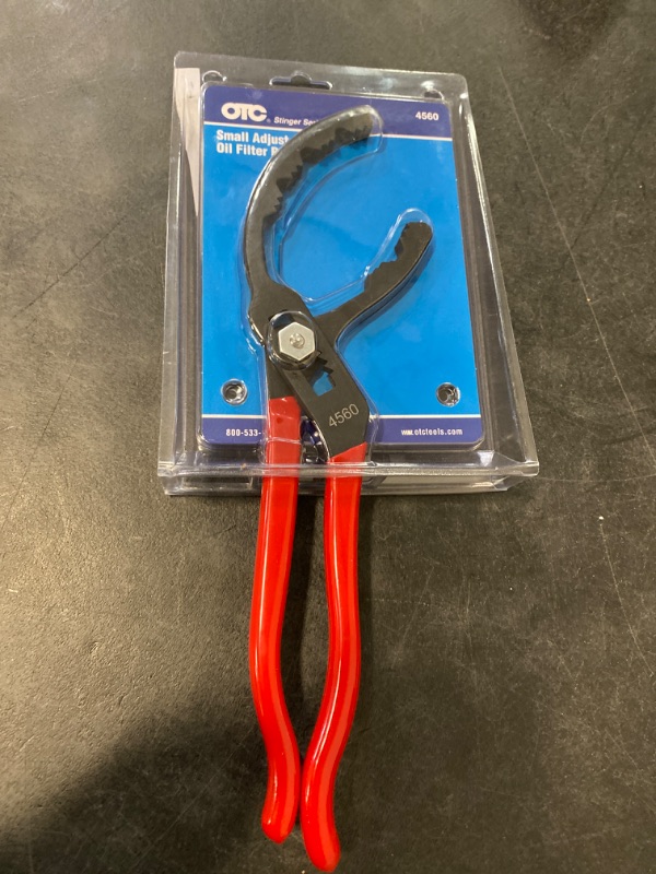 Photo 2 of OTC 4560 Heavy-Duty Adjustable Oil Filter Pliers - 2-1/4" to 5" Capacity 2-1/4 - 5 Inch