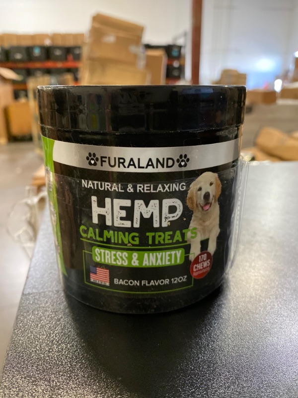 Photo 2 of Hemp Calming Chews for Dogs with Anxiety and Stress - 170 Dog Calming Treats - Storms, Barking, Separation - Valerian Root - Melatonin - Hemp Oil - Dog Anxiety Relief - Made in USA | Soft Chews NEW 
