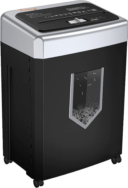 Photo 1 of Bonsaii 15-Sheet Office Paper Shredder, 40 Mins Heavy Duty Shredder for Home Office, Crosscut Shreder with Anti-Jam System & P-4 High Security Supports CD/Credit Cards/Staple,5 Gal Pullout Bin C169-B
