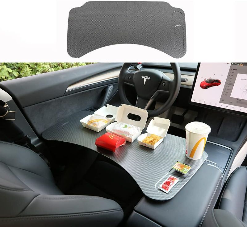 Photo 1 of Topfit for Tesla Model Y Model 3 Tray Eat Lunch in Car Car Laptop Desk for Working Remotely Fit Cars Table Upgrade More Comfortable Big Space
