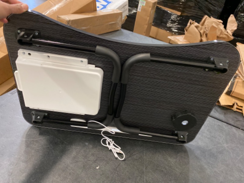 Photo 1 of Laptop Bed Desk,Portable Foldable Laptop Lap Desk Tray Table with USB Charge Port/Cup Holder/Storage Drawer,for Bed/Couch/Sofa Working, Reading 
