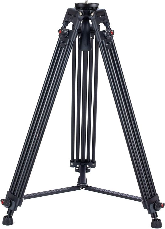 Photo 1 of Cayer Video Tripod Leg only,\ Heavy Duty Aluminum Tripod with 75mm Bowl, Mid-Level Spreader for DSLR, Camcorder, Cameras

