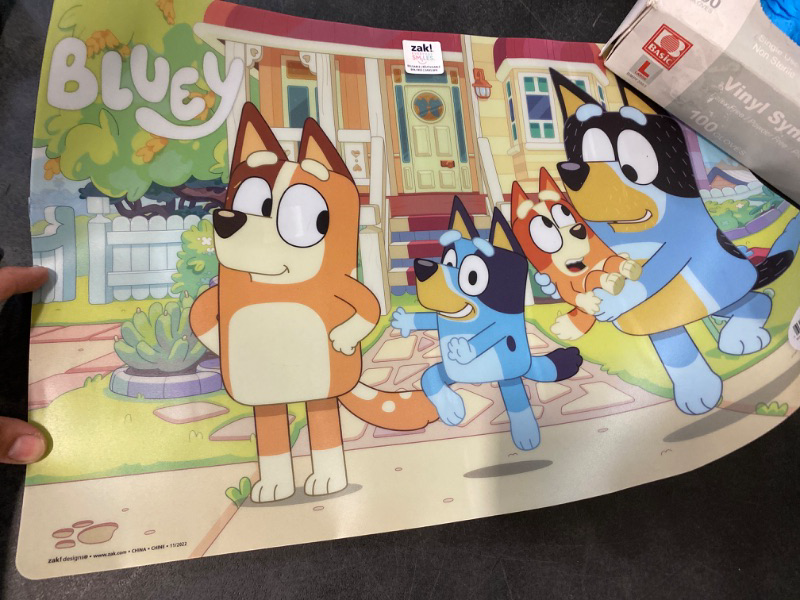 Photo 2 of Designs Bluey Reusable BPA Free Kids Placemat, Bandit, Bluey and Friends NEW