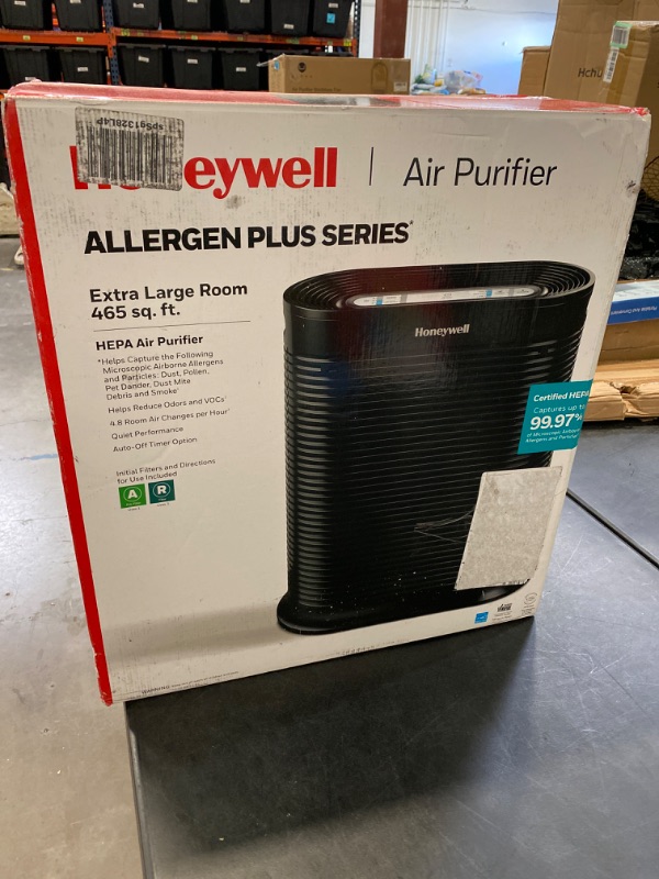 Photo 3 of Honeywell HPA300 HEPA Air Purifier for Extra Large Rooms - Microscopic Airborne Allergen+ Reducer, Cleans Up To 2250 Sq Ft in 1 Hour - Wildfire/Smoke, Pollen, Pet Dander, and Dust Air Purifier – Black Black Extra Large Room Air Purifier