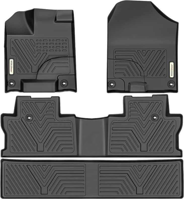 Photo 1 of YITAMOTOR Floor Mats Cargo Liner Compatible with 2017-2023 Honda Ridgeline Crew Cab, Custom Fit Black TPE Floor Liners 1st, 2nd & 3rd Cargo Row All-Weather Protection
