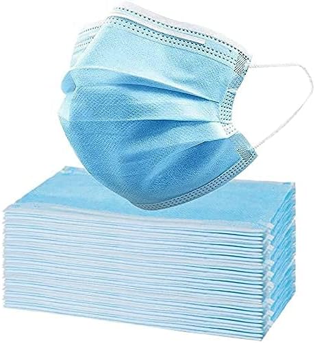 Photo 1 of 3 PACK Disposable Face Masks - 150 PCS - for Home & Office - 3-Ply Breathable & Comfortable Filter Safety Mask Blue 1 Count (Pack of 50) NEW 
