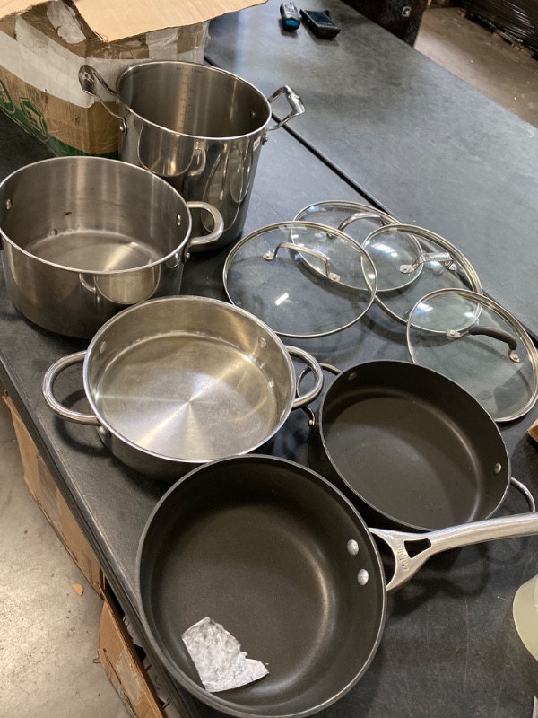 Photo 1 of USED POTS AND PANS SET (DIFFERENT BRAND) 