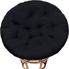 Photo 1 of Papasan Chair Cushion Only, 52 in Cushion for Papasan, Round Leisure Papasan Seat Cushion (Black) NEW 
