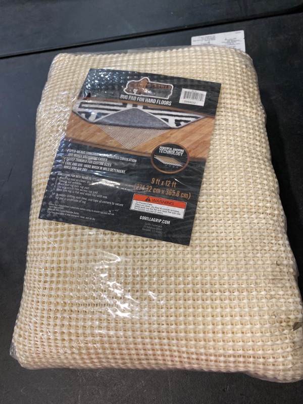 Photo 2 of The Original Gorilla Grip Extra Strong Rug Pad Gripper, 9x12 FT, Grips Keep Area Rugs in Place, Thick, Slip and Skid Resistant Pads for Hard Floors, Under Carpet Mat Cushion and Hardwood Protection 9' x 12' NEW 