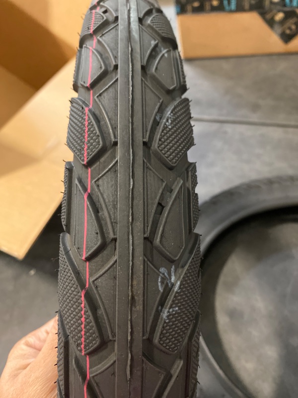 Photo 3 of  Set of 2 All-Terrain Tread Tire Size 16x3.50 (80-305) Fits Electric Bikes (e-Bikes), Kids Bikes, Small BMX and Scooters Fits 12 Inches Rims NEW 