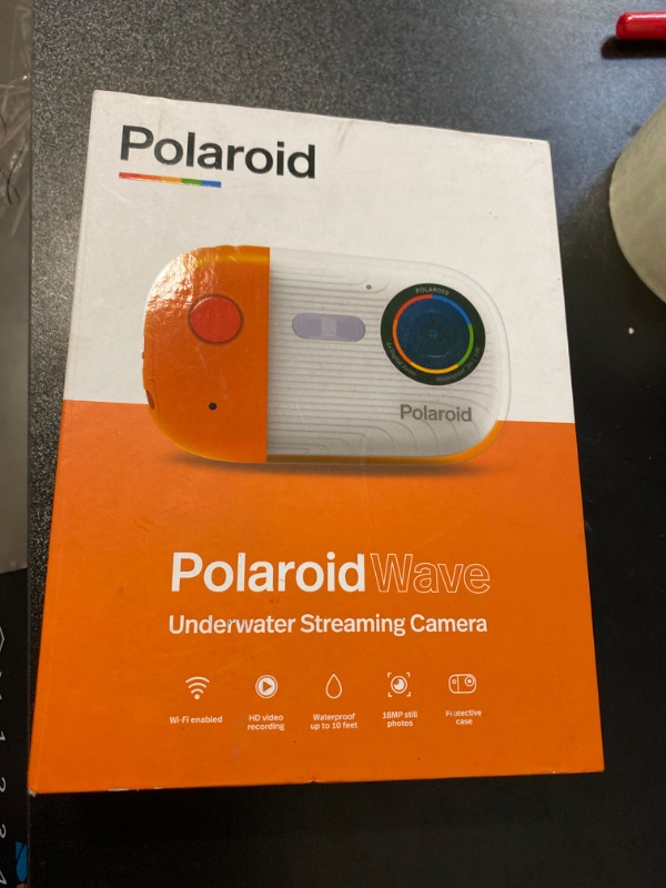 Photo 3 of Polaroid Underwater Camera 18mp 4K UHD ( UNABLE TO TEST FUNCTION), Polaroid Waterproof Camera for Snorkeling and Diving with LCD Display, USB Rechargeable Digital Polaroid Camera for Videos and Photos Orange (4K)