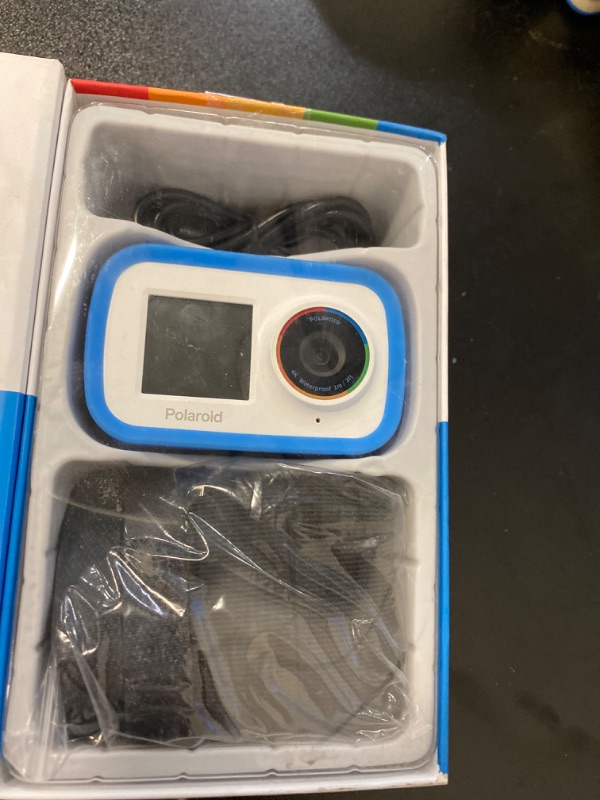 Photo 1 of Polaroid Dual Screen WiFi Action Camera 4K 18mp, Waterproof Sports Polaroid Camera with Built in Rechargeable Battery and Mounting Accessories for Vlogging, Sports, Traveling, Home Videos Blue (Dual Screen 4K)
