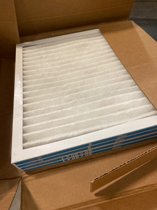 Photo 2 of Aerostar 20x20x1 MERV 8 Pleated Air Filter, AC Furnace Air Filter, 4 Pack (Actual Size: 19 3/4"x19 3/4"x3/4")
