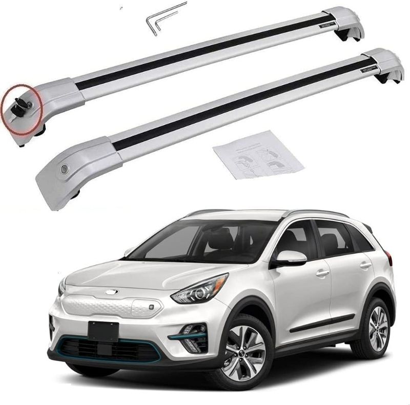 Photo 1 of SAREMAS Roof Cargo Rack for KIA NIRO 2017-2022 Roof Rack Cross Bars Top Rail Luggage Carrier Lockable 3(Also fit EV Hybrid) 18988
