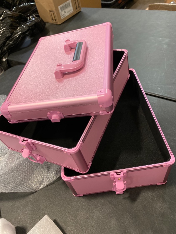 Photo 3 of Train Case Rolling 5-in-1 with nail polish holder Portable Makeup Professional Cosmetic Organizer Makeup Traveling case Trolley Cart Trunk
