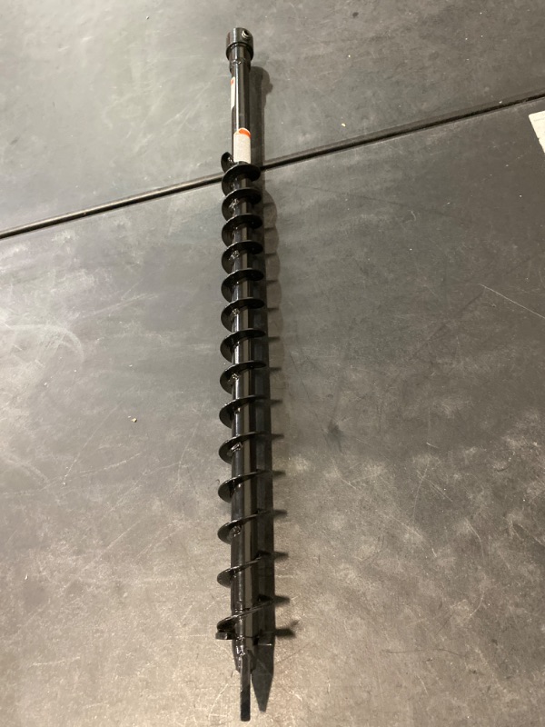 Photo 2 of Earth Auger Drill Bit, 24” Length Augers for Gasoline Earth and Ice Auger Power Heads (2 Inch, Black Post Hole Digger)
