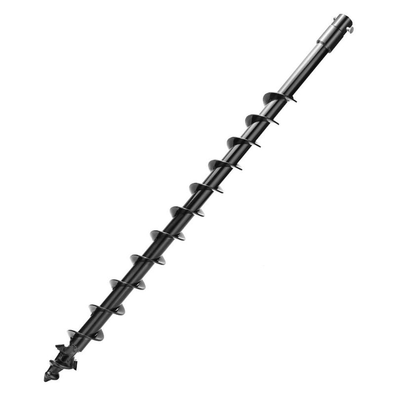 Photo 1 of Earth Auger Drill Bit, 24” Length Augers for Gasoline Earth and Ice Auger Power Heads (2 Inch, Black Post Hole Digger)
