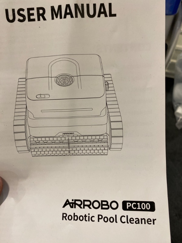 Photo 2 of AIRROBO PC100 Cordless Robotic Pool Cleaner with Wall Climbing and Powerful Active Scrubbing for Inground & Above Ground Flat Pools up to 3100 Sqft
