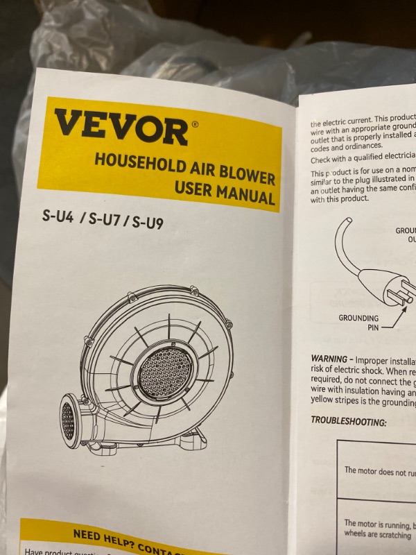 Photo 4 of VEVOR Air Blower (PHOTO AS REFERENCE) 